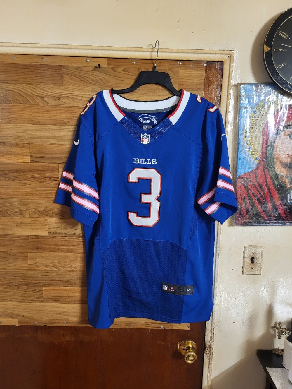 Nike NFL Football Jersey Buffalo Bills #3 EJ Manuel , Size 44 Blue Color